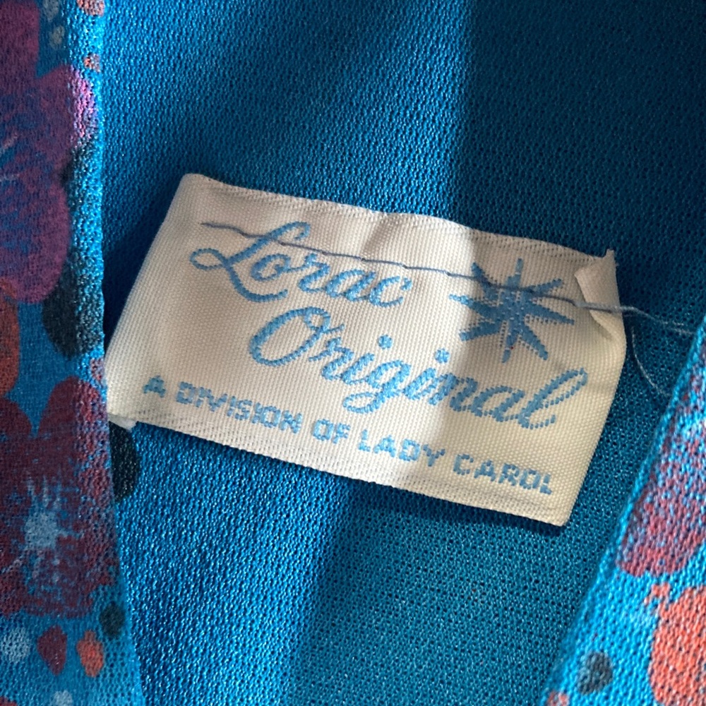 LORAC Blue Floral Long Sleeve Dress - Picture 7 of 7